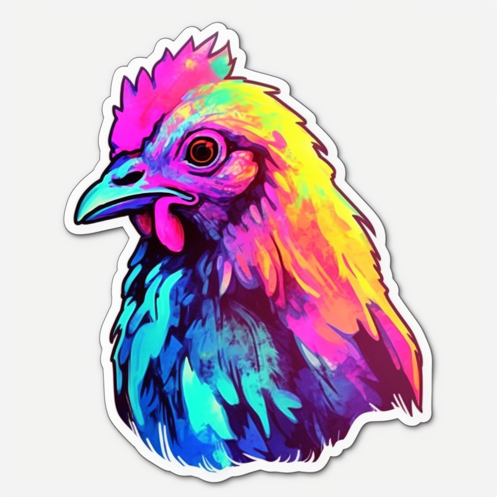 Chicken Vinyl Decal Sticker for Car, Laptop, Tumbler and more # 006518