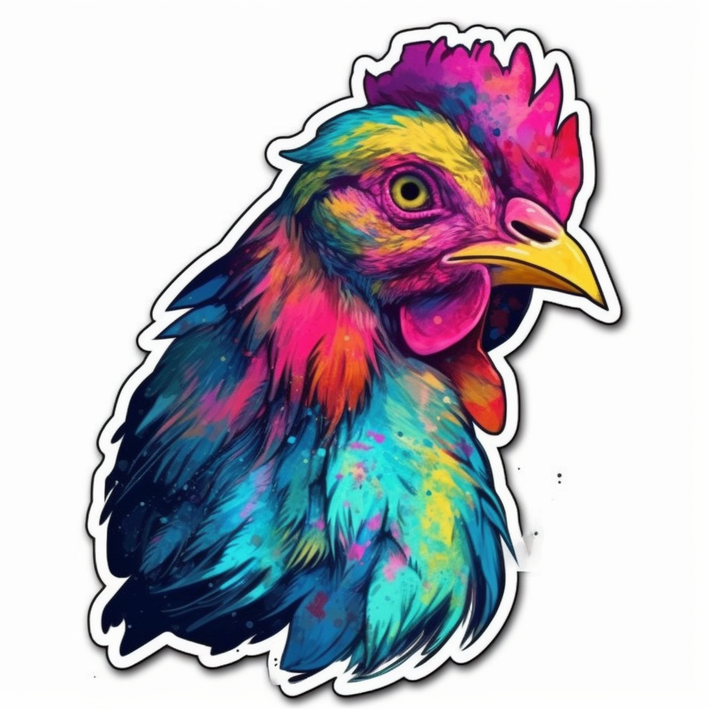 Chicken Vinyl Decal Sticker for Car, Laptop, Tumbler and more # 006522