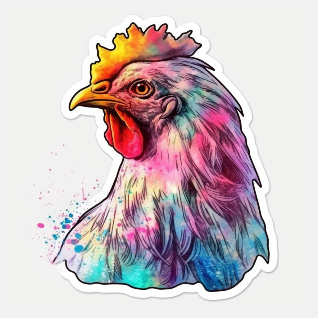 Chicken Vinyl Decal Sticker for Car, Laptop, Tumbler and more # 006536