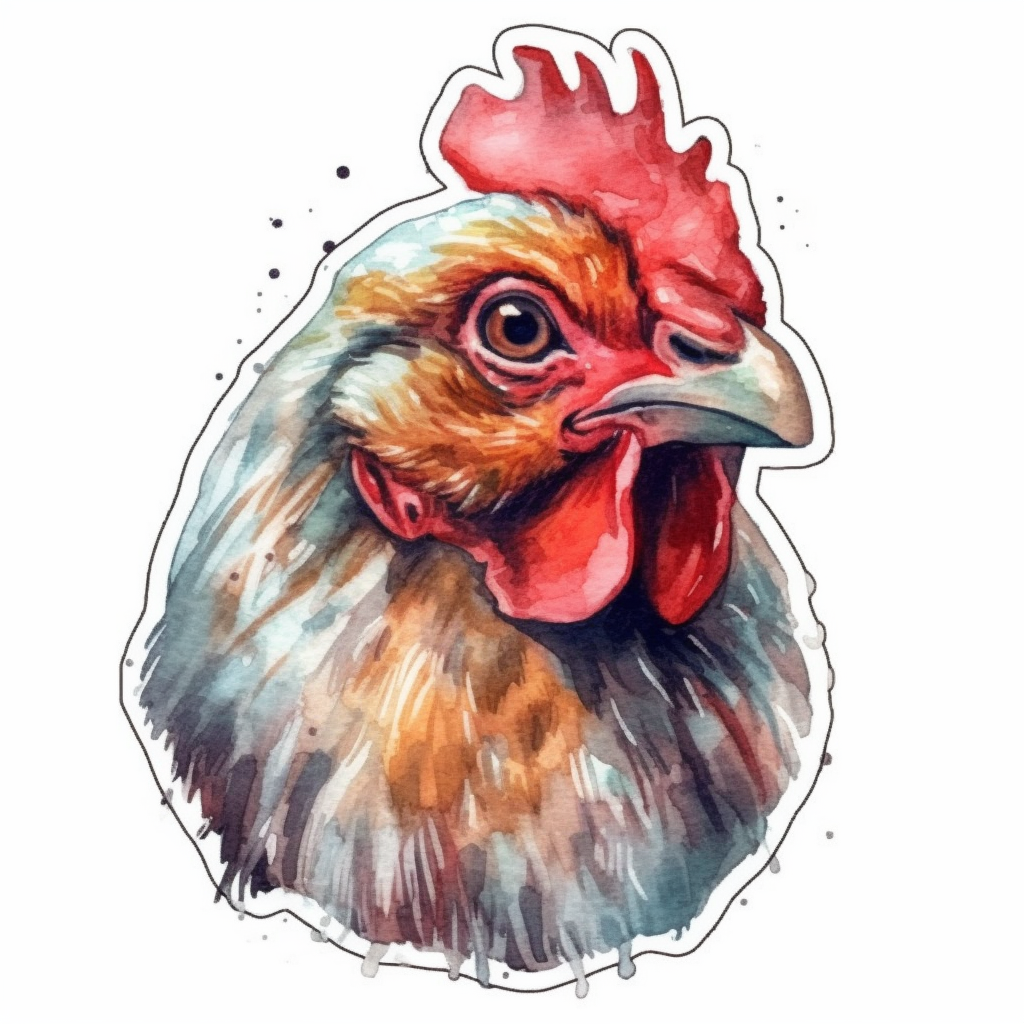 Chicken Vinyl Decal Sticker for Car, Laptop, Tumbler and more # 006495