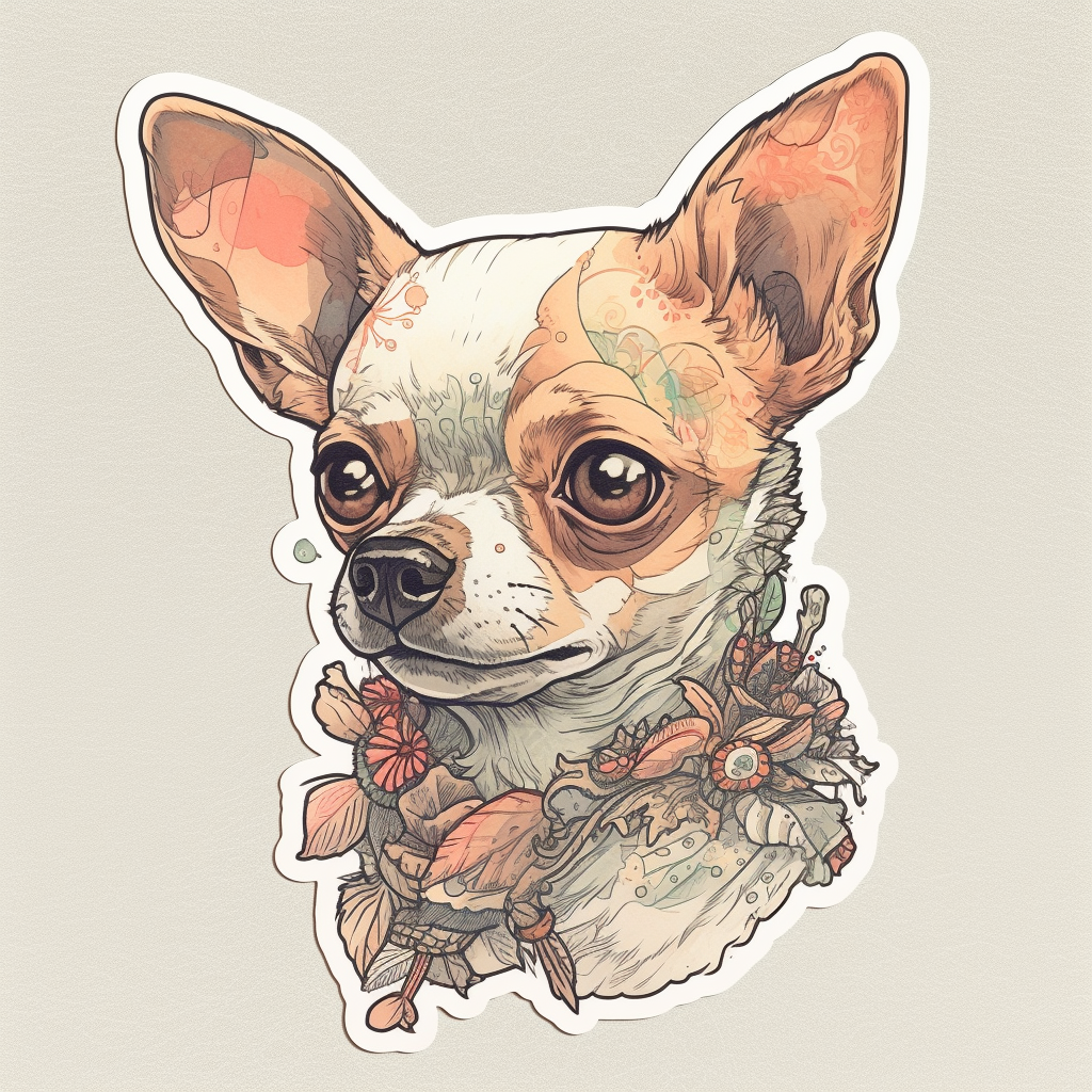 Chihuahua Dog Vinyl Decal Sticker for Car, Laptop, Tumbler and more # 003713