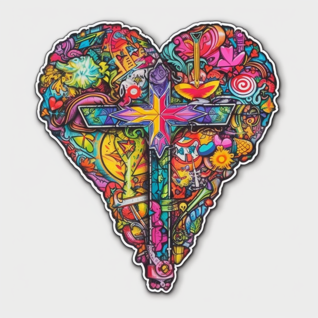 Christian Cross Vinyl Decal Sticker for Car, Laptop, Tumbler and more # 007846