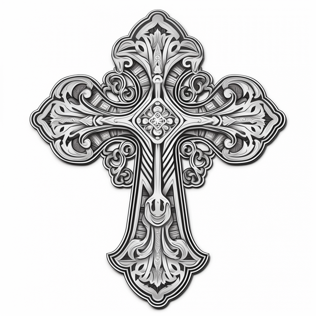 Christian Cross Vinyl Decal Sticker for Car, Laptop, Tumbler and more # 007838