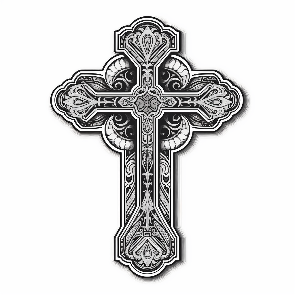 Christian Cross Vinyl Decal Sticker for Car, Laptop, Tumbler and more # 007828