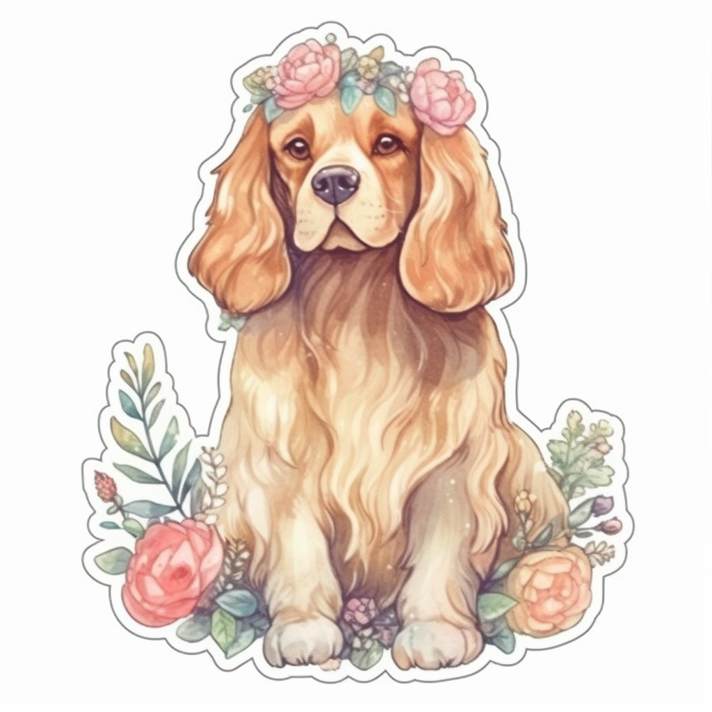 Cocker Spaniel Dog Vinyl Decal Sticker for Car, Laptop, Tumbler and more # 007203