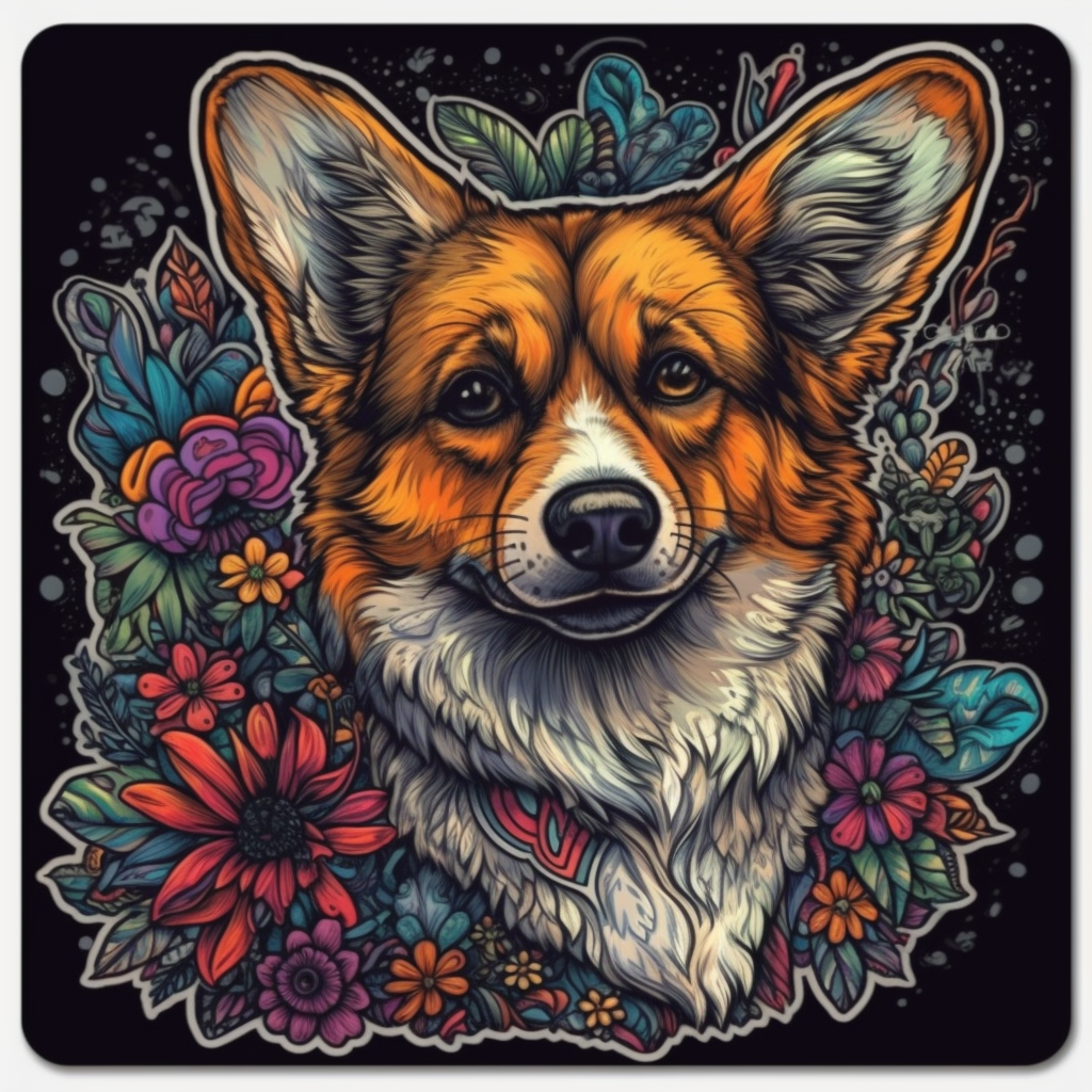 Corgi Dog Vinyl Decal Sticker for Car, Laptop, Tumbler and more # 003552