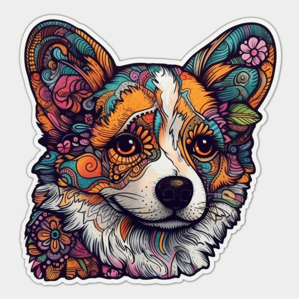 Corgi Dog Vinyl Decal Sticker for Car, Laptop, Tumbler and more # 003556