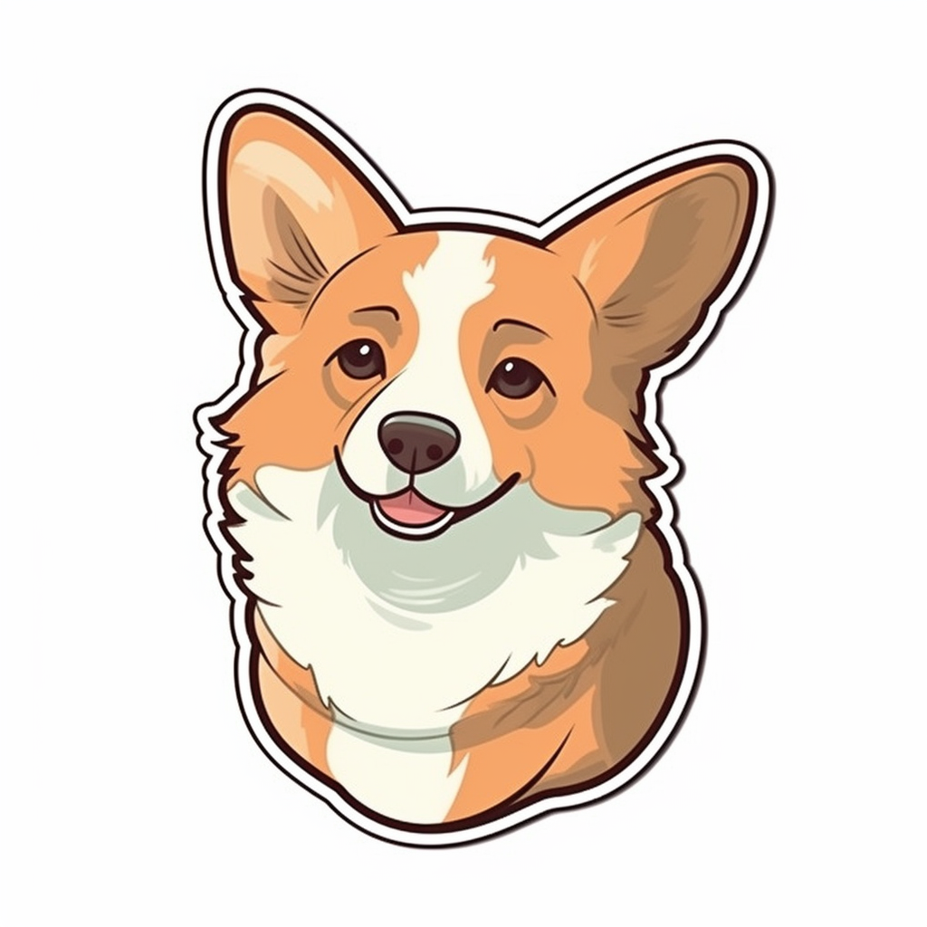 Corgi Dog Vinyl Decal Sticker for Car, Laptop, Tumbler and more # 003537