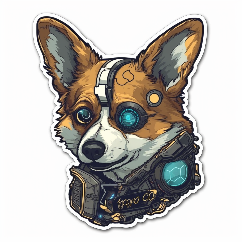 Corgi Dog Vinyl Decal Sticker for Car, Laptop, Tumbler and more # 003543