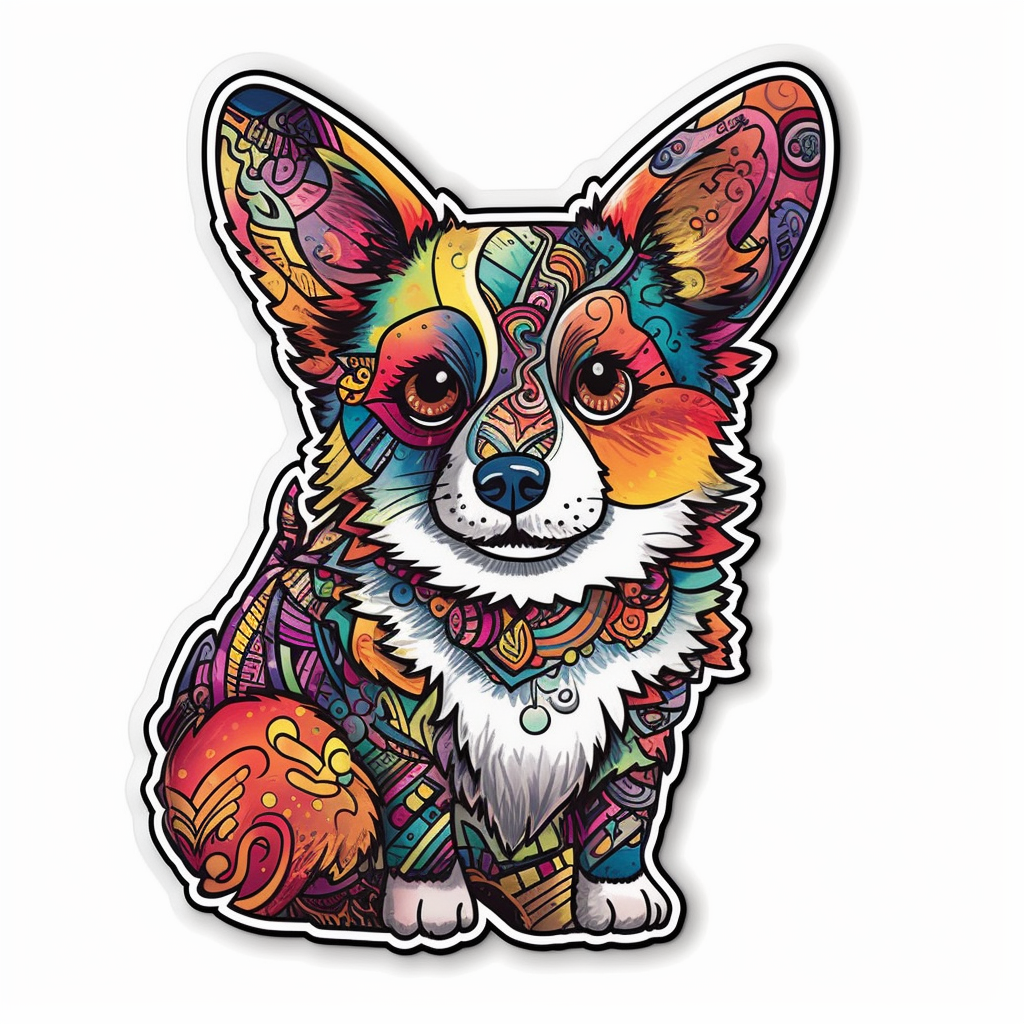 Corgi Dog Vinyl Decal Sticker for Car, Laptop, Tumbler and more # 003569