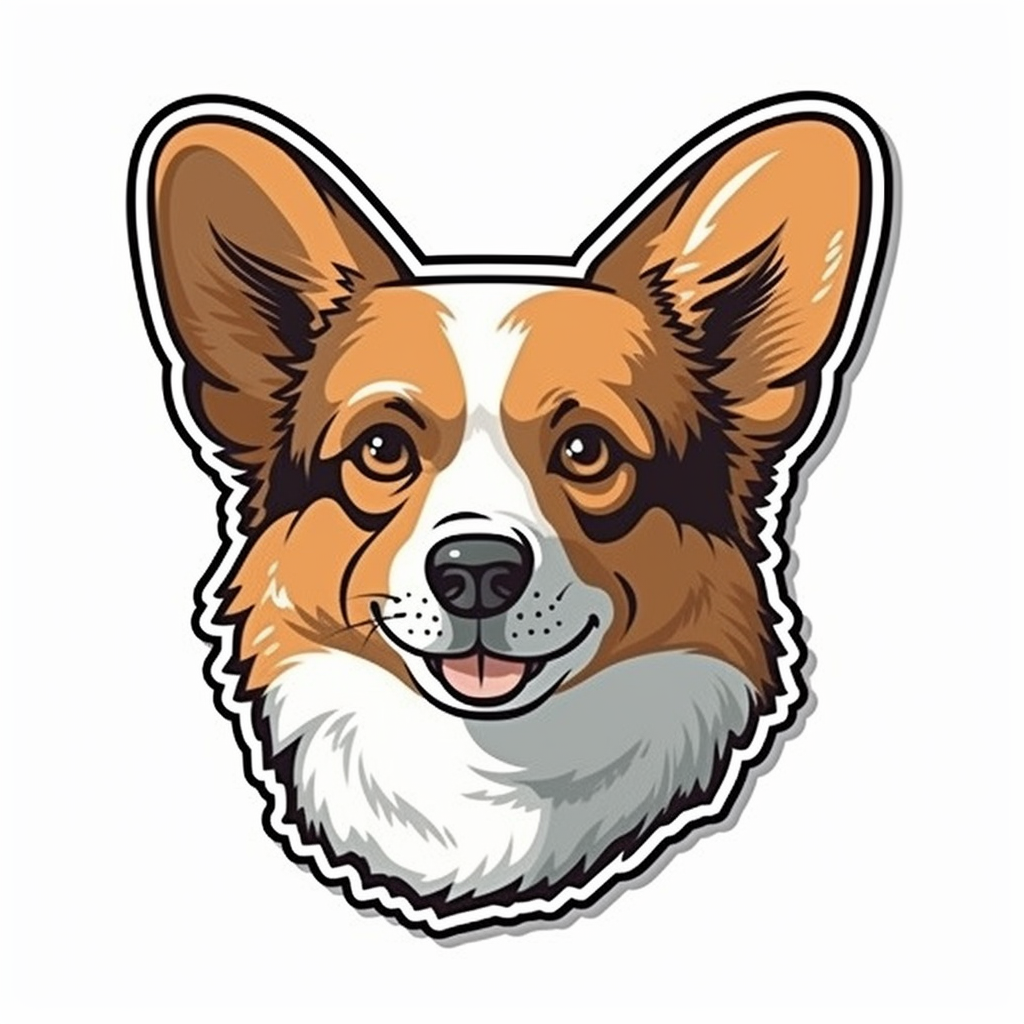 Corgi Dog Vinyl Decal Sticker for Car, Laptop, Tumbler and more # 003594