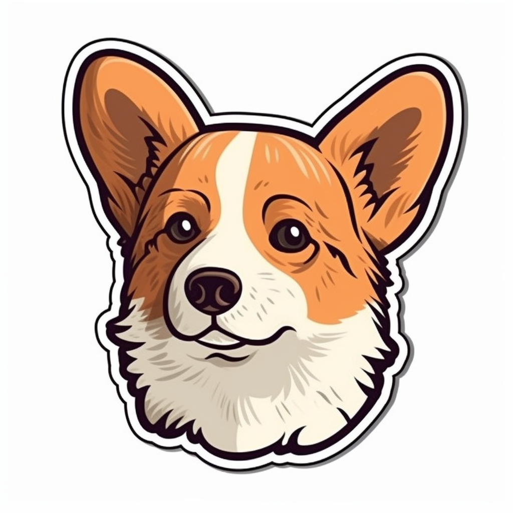 Corgi Dog Vinyl Decal Sticker for Car, Laptop, Tumbler and more # 003591