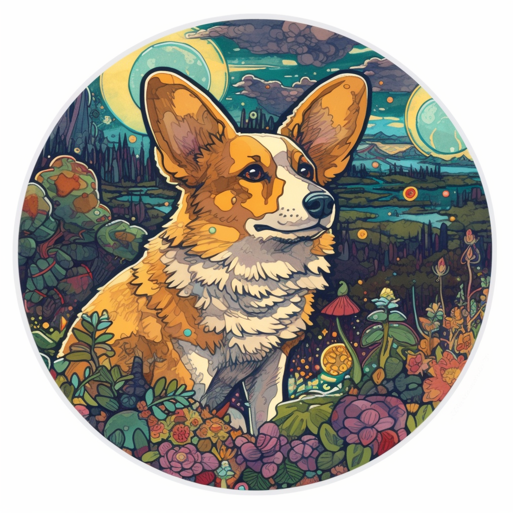 Corgi Dog Vinyl Decal Sticker for Car, Laptop, Tumbler and more # 003586