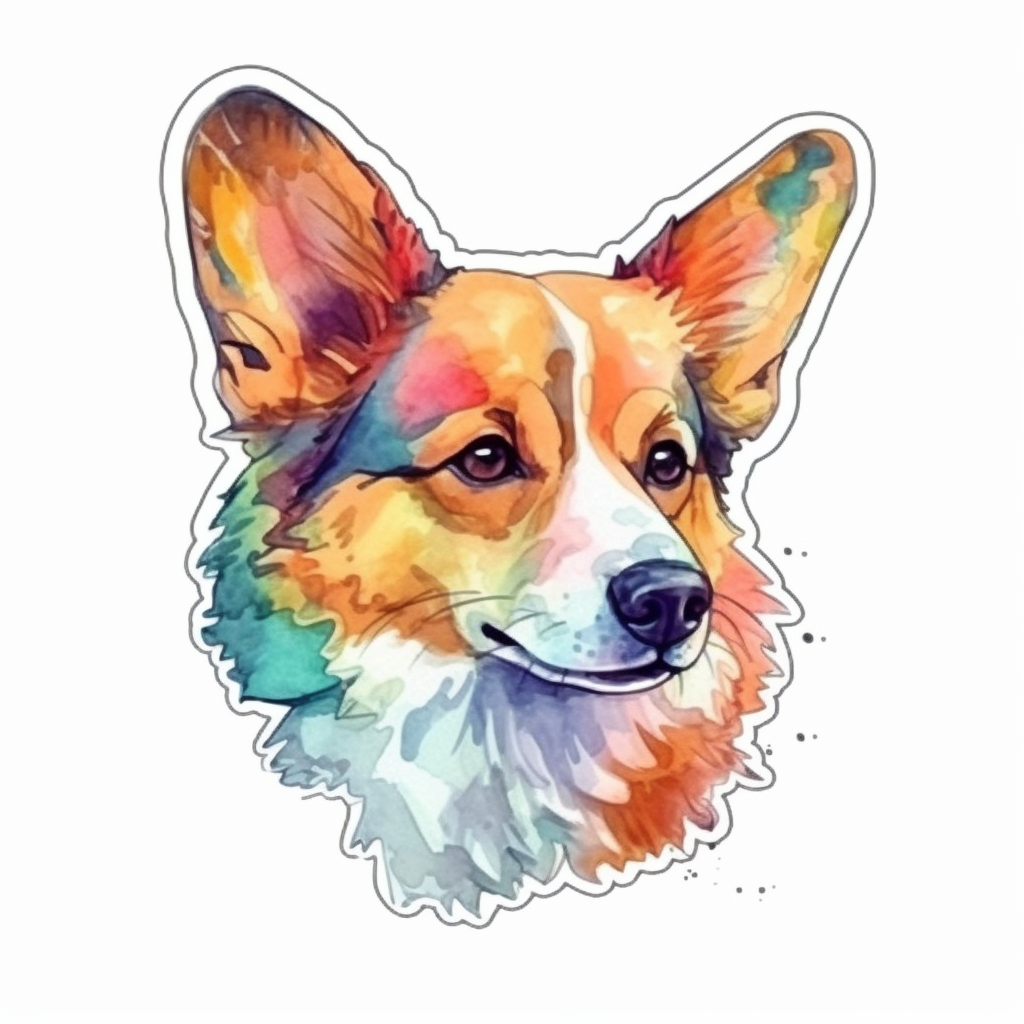 Corgi Dog Vinyl Decal Sticker for Car, Laptop, Tumbler and more # 003599