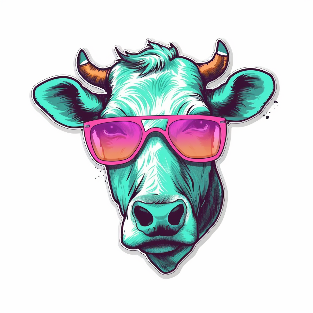 Cow Vinyl Decal Sticker for Car, Laptop, Tumbler and more # 005662