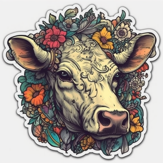 Cow Vinyl Decal Sticker for Car, Laptop, Tumbler and more # 005715