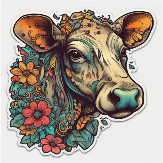 Cow Vinyl Decal Sticker for Car, Laptop, Tumbler and more # 005658