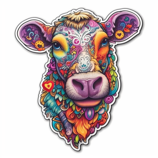 Cow Vinyl Decal Sticker for Car, Laptop, Tumbler and more # 005686