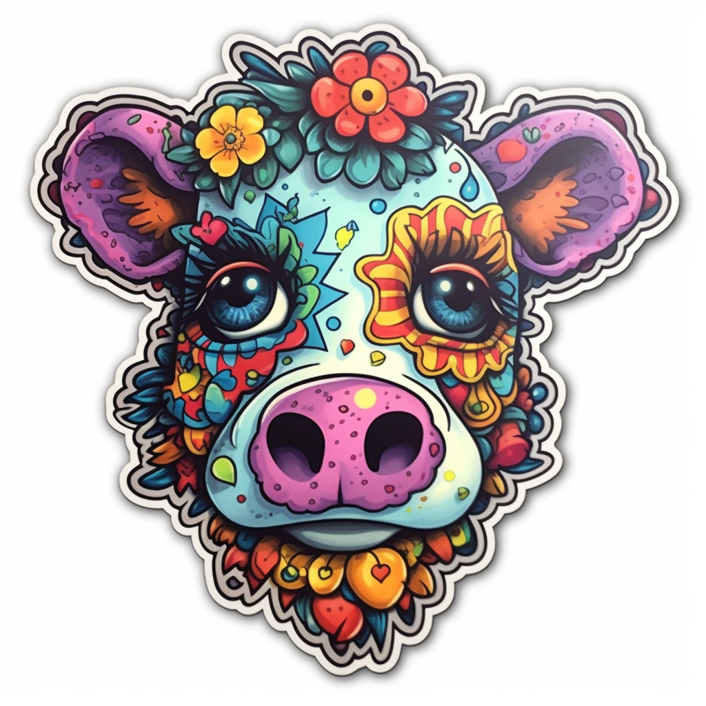 Cow Vinyl Decal Sticker for Car, Laptop, Tumbler and more # 005655