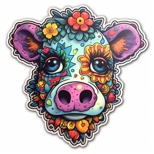 Cow Vinyl Decal Sticker for Car, Laptop, Tumbler and more # 005655