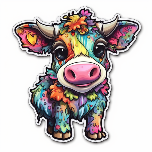 Cow Vinyl Decal Sticker for Car, Laptop, Tumbler and more # 005675