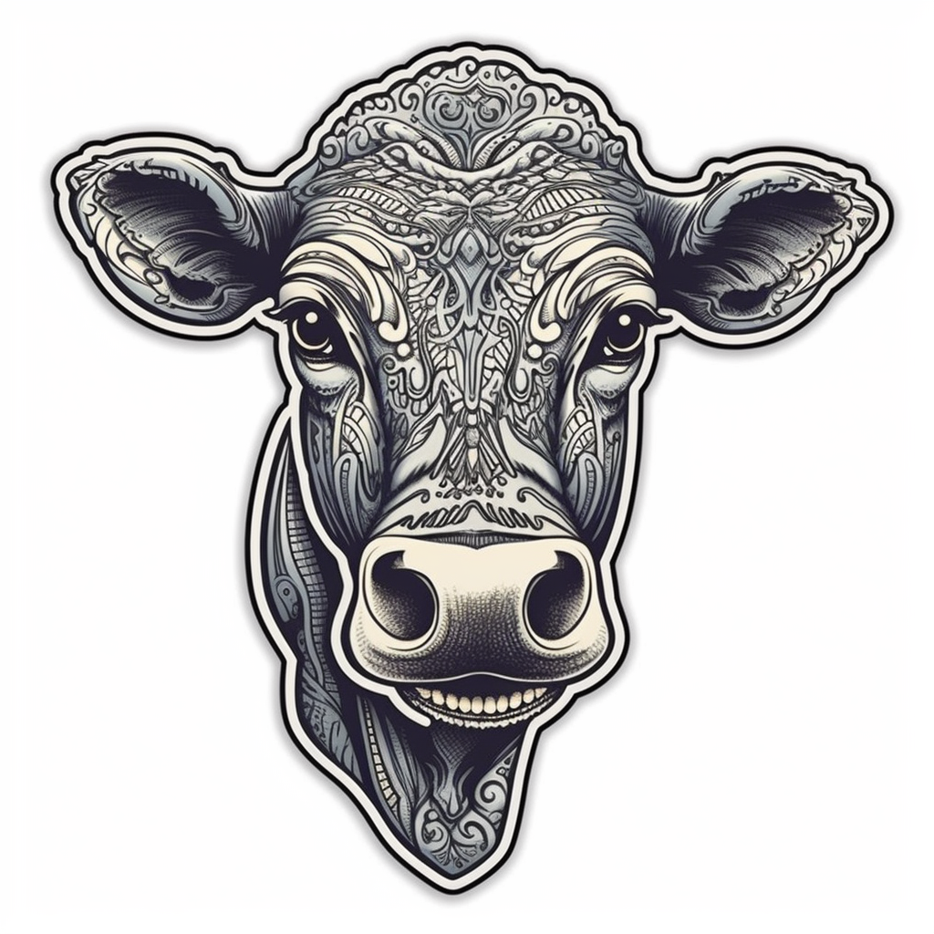 Cow Vinyl Decal Sticker for Car, Laptop, Tumbler and more # 005641