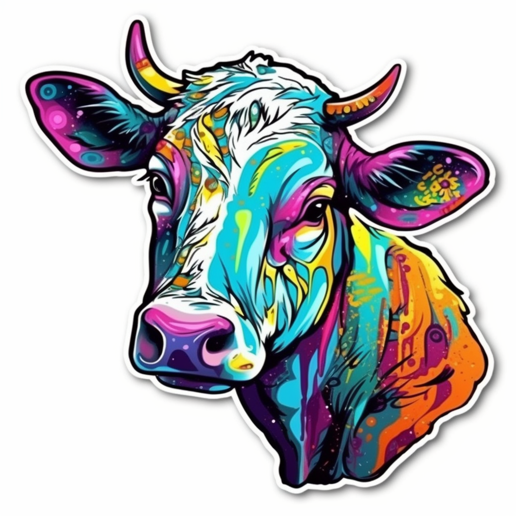 Cow Vinyl Decal Sticker for Car, Laptop, Tumbler and more # 005649