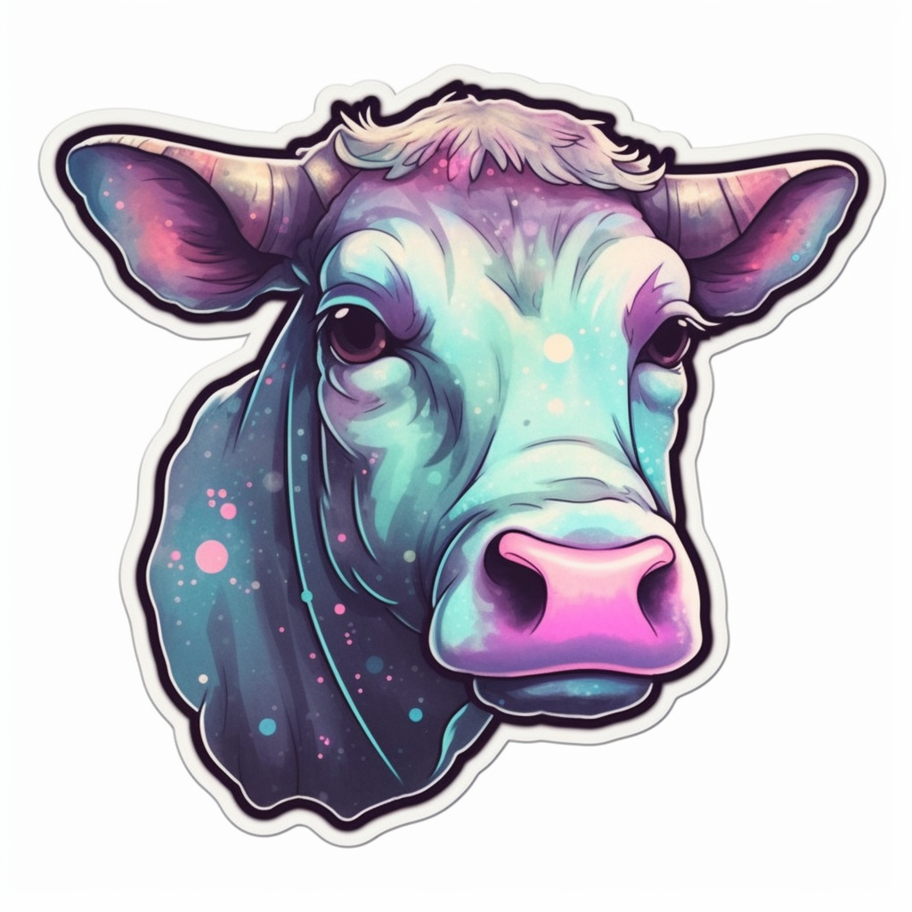 Cow Vinyl Decal Sticker for Car, Laptop, Tumbler and more # 005685