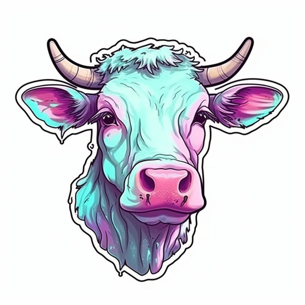 Cow Vinyl Decal Sticker for Car, Laptop, Tumbler and more # 005738