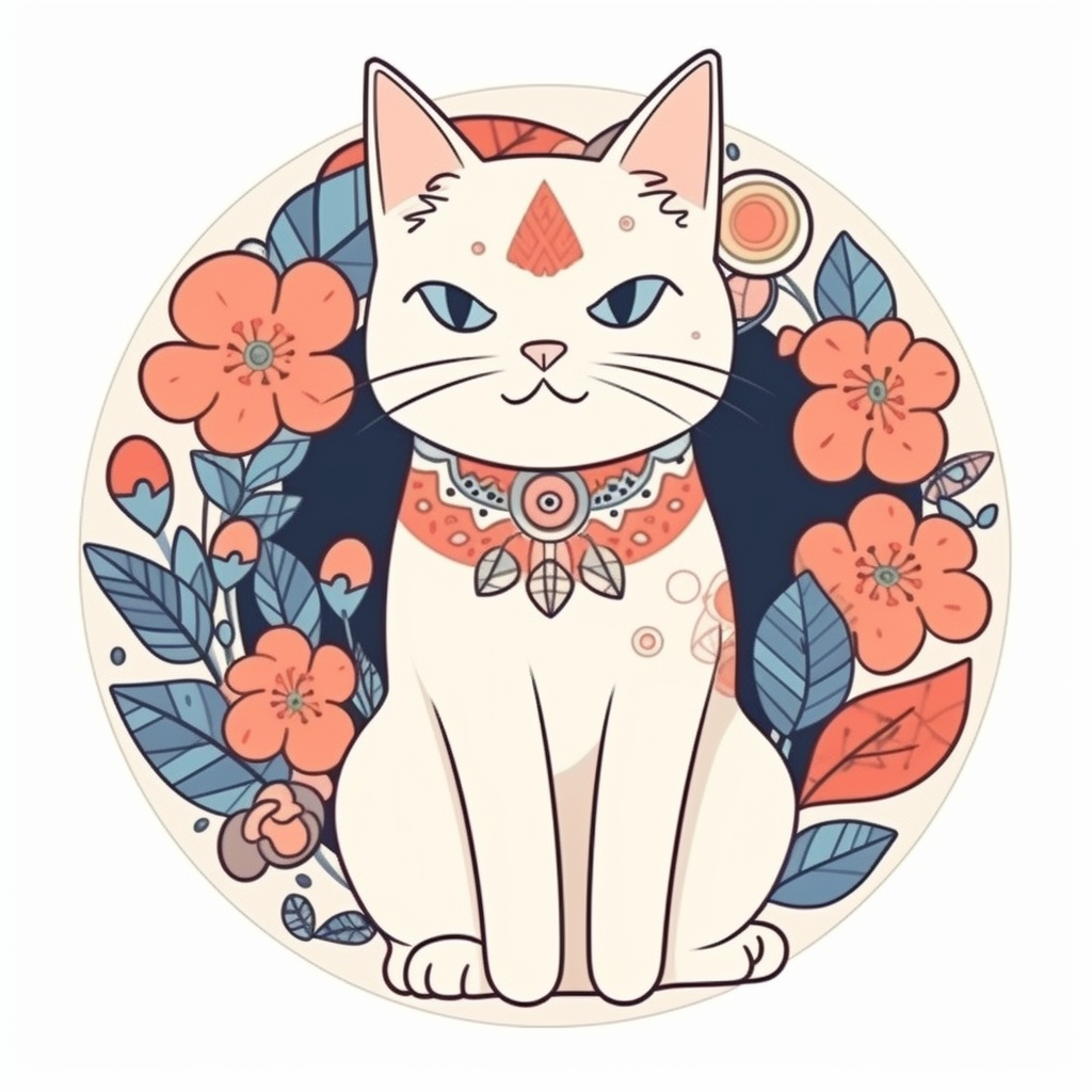 Cute Cat Vinyl Decal Sticker for Car, Laptop, Tumbler and more # 003969