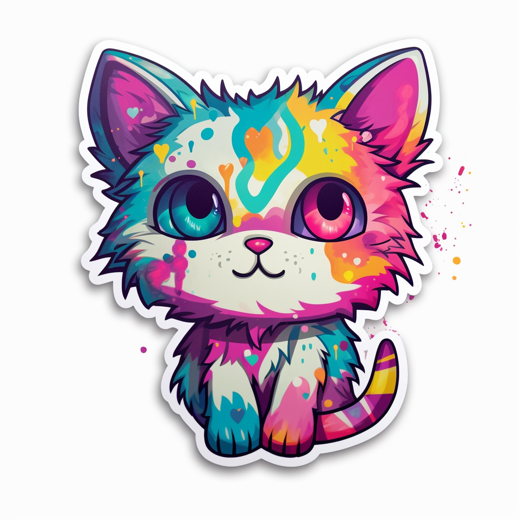 Cute Cat Vinyl Decal Sticker for Car, Laptop, Tumbler and more # 003967