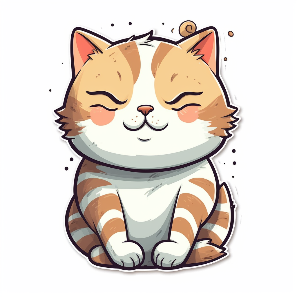 Cute Cat Vinyl Decal Sticker for Car, Laptop, Tumbler and more # 003989