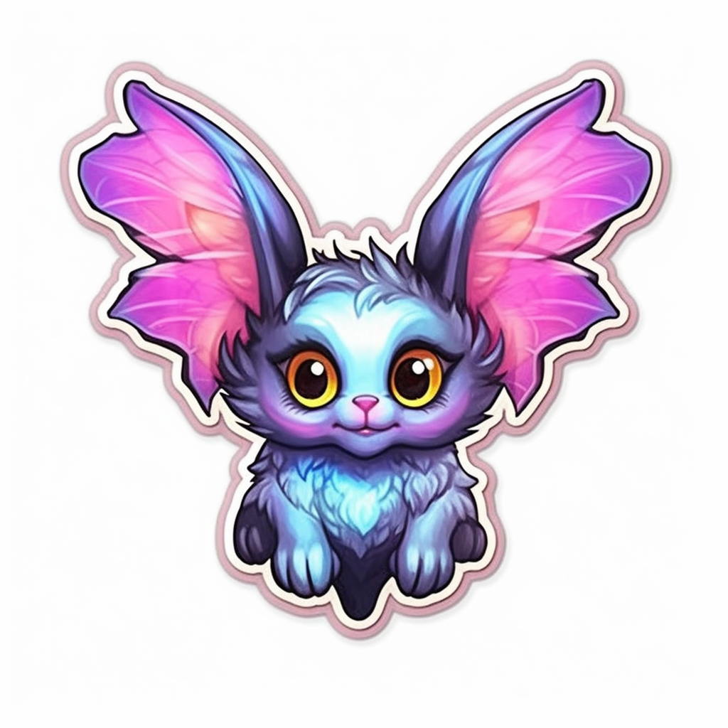 Cute Bat with big ears and wings Vinyl Decal Sticker for Car, Laptop, Tumbler and more # 0011287