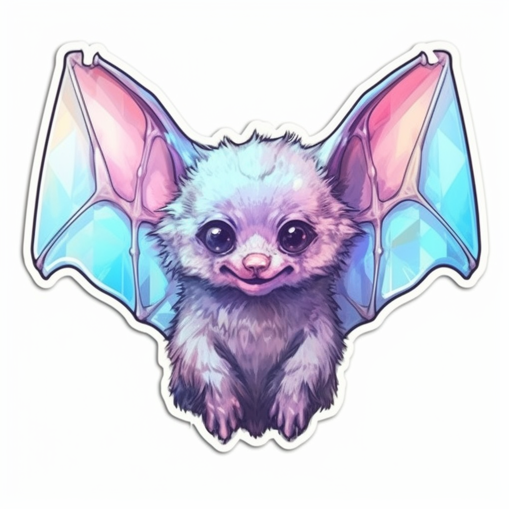 Cute Bat with big ears and wings Vinyl Decal Sticker for Car, Laptop, Tumbler and more # 0011309
