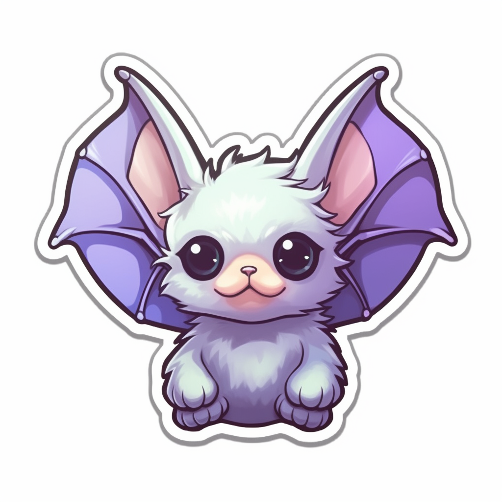 Cute Bat with big ears and wings Vinyl Decal Sticker for Car, Laptop, Tumbler and more # 0011304