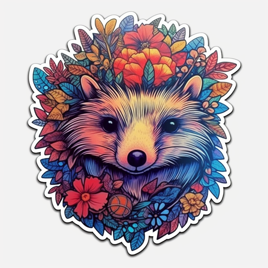 Cute and Adorble Hedgehog Vinyl Decal Sticker for Car, Laptop, Tumbler and more # 0011081