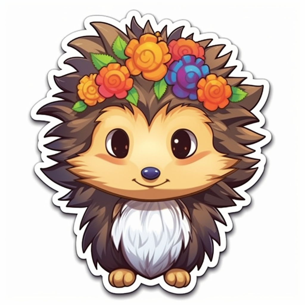 Cute and Adorble Hedgehog Vinyl Decal Sticker for Car, Laptop, Tumbler and more # 0011076