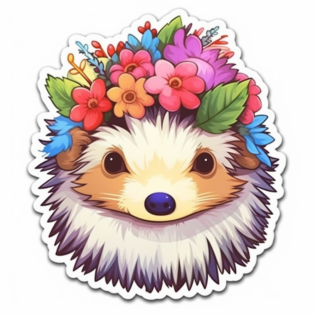Cute and Adorble Hedgehog Vinyl Decal Sticker for Car, Laptop, Tumbler and more # 0011094