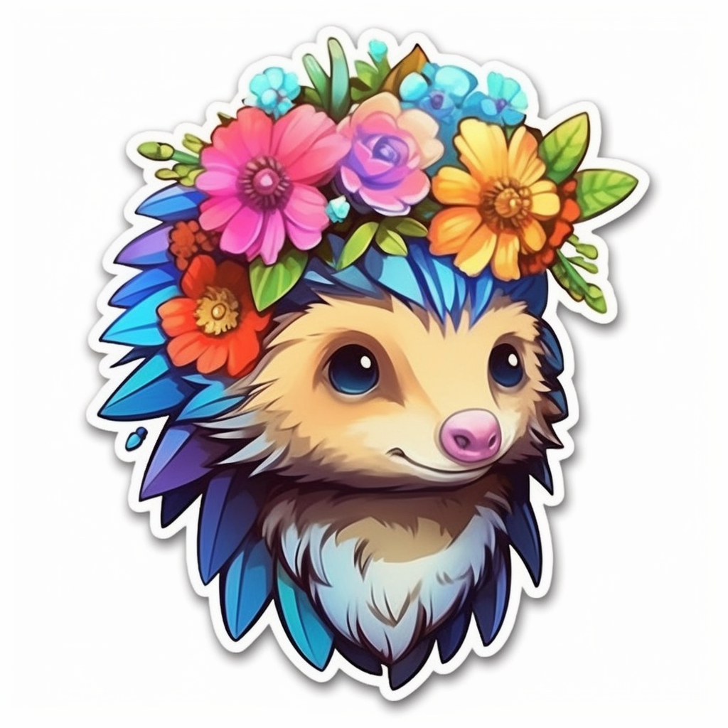 Cute and Adorble Hedgehog Vinyl Decal Sticker for Car, Laptop, Tumbler and more # 0011092