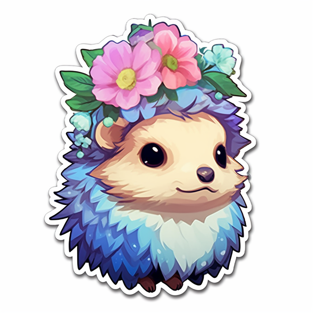 Cute and Adorble Hedgehog Vinyl Decal Sticker for Car, Laptop, Tumbler and more # 0011108