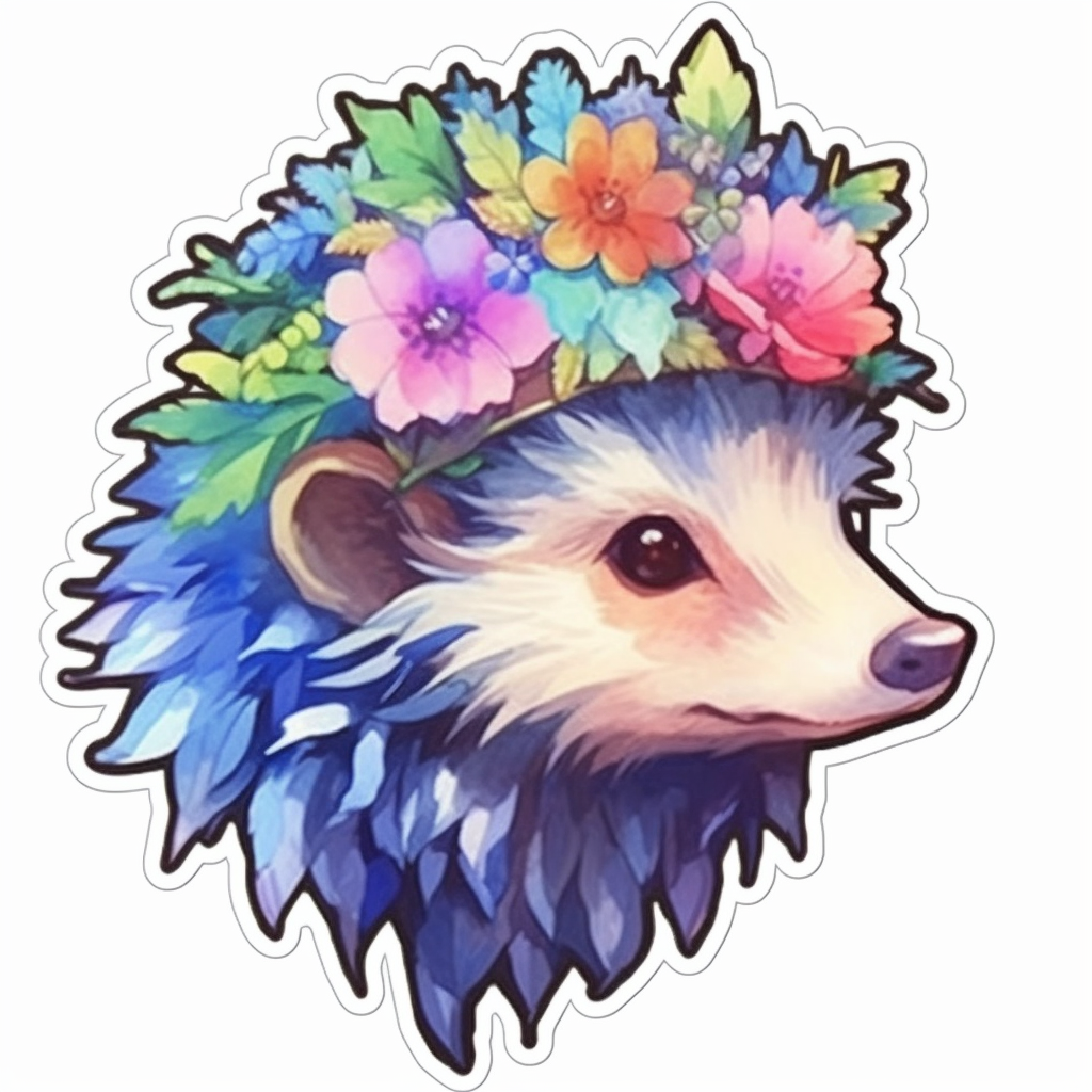 Cute and Adorble Hedgehog Vinyl Decal Sticker for Car, Laptop, Tumbler and more # 0011116