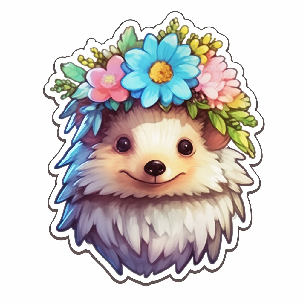 Cute and Adorble Hedgehog Vinyl Decal Sticker for Car, Laptop, Tumbler and more # 0011117