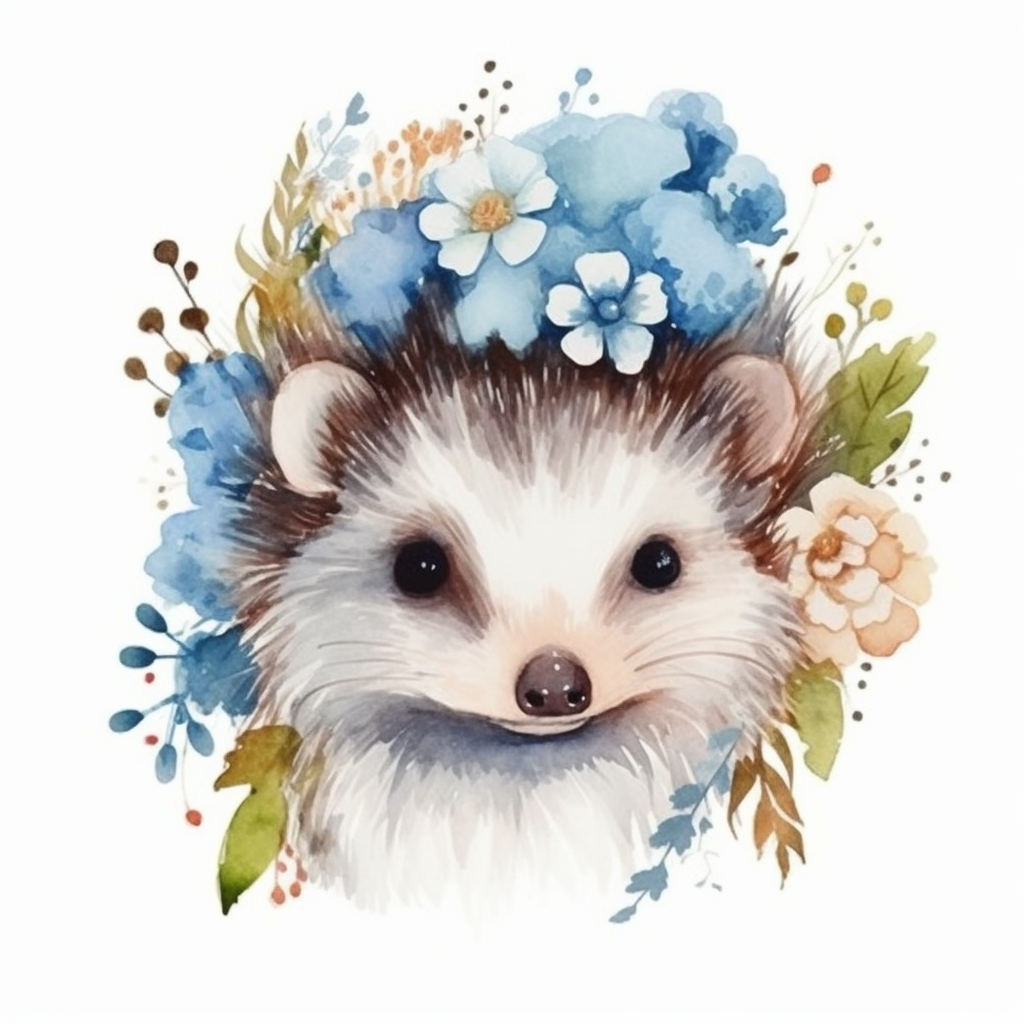 Cute and Adorble Hedgehog Vinyl Decal Sticker for Car, Laptop, Tumbler and more # 0011131