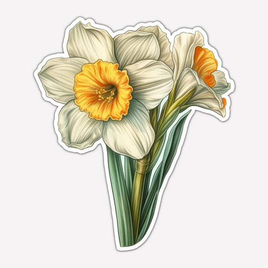 Daffodil Flower Vinyl Decal Sticker for Car, Laptop, Tumbler and more # 006369