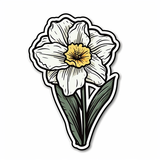 Daffodil Flower Vinyl Decal Sticker for Car, Laptop, Tumbler and more # 006351