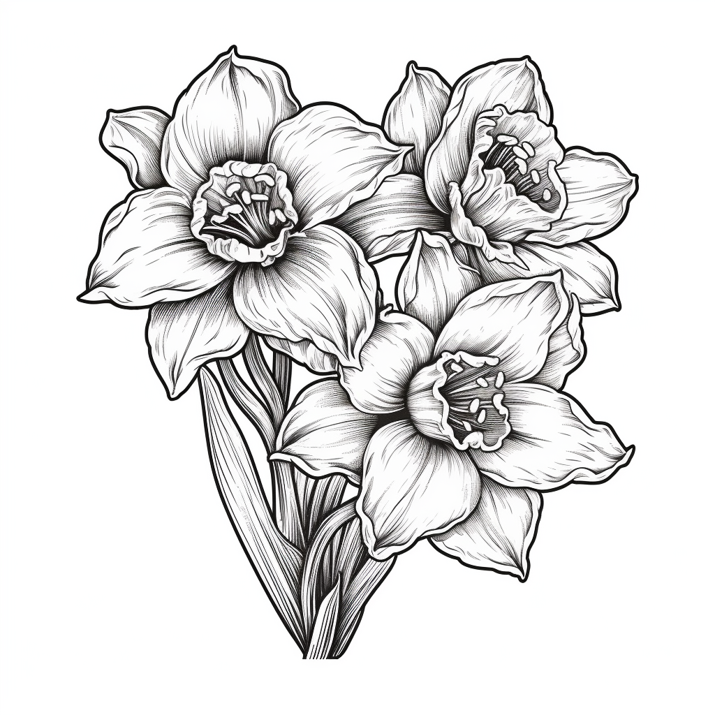 Daffodil Flower Vinyl Decal Sticker for Car, Laptop, Tumbler and more # 006391