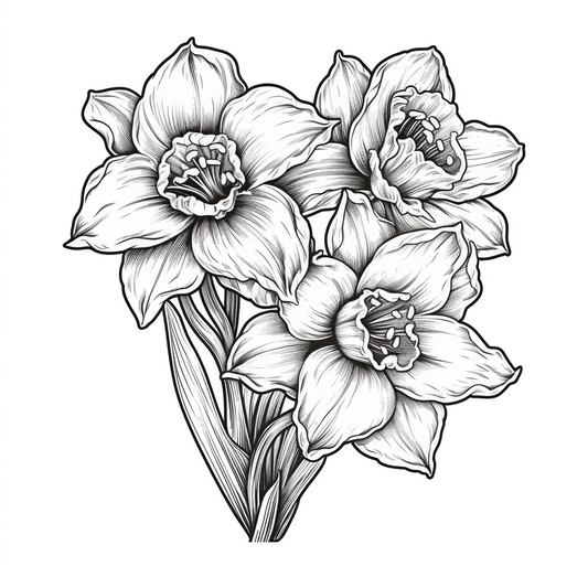 Daffodil Flower Vinyl Decal Sticker for Car, Laptop, Tumbler and more # 006391