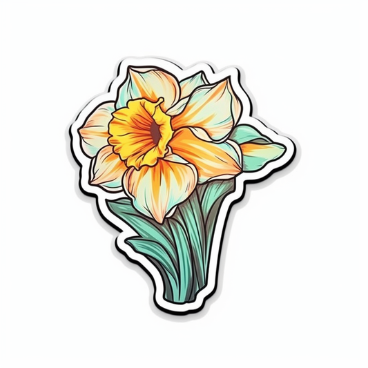 Daffodil Flower Vinyl Decal Sticker for Car, Laptop, Tumbler and more # 006394