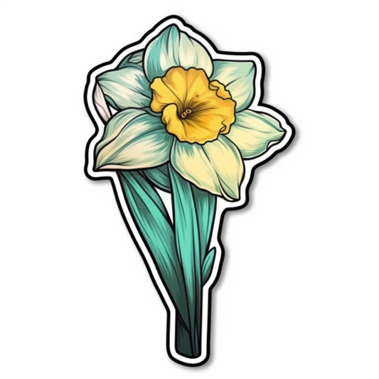 Daffodil Flower Vinyl Decal Sticker for Car, Laptop, Tumbler and more # 006375
