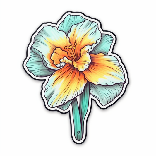 Daffodil Flowre Vinyl Decal Sticker for Car, Laptop, Tumbler and more # 006355